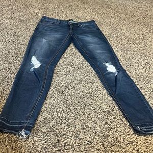 Prosperity Lena Super Skinny Distressed Released Hem Jeans